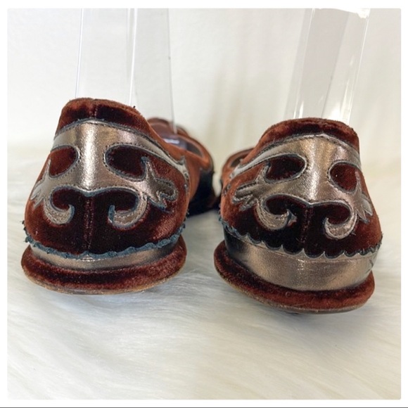 💕Beautiful Velvet Mules Pointed Toe Kitten Heels💕 - Picture 10 of 12